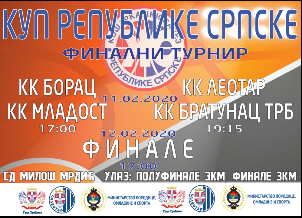 У Требињу завршница кошаркашког Купа Републике Српске