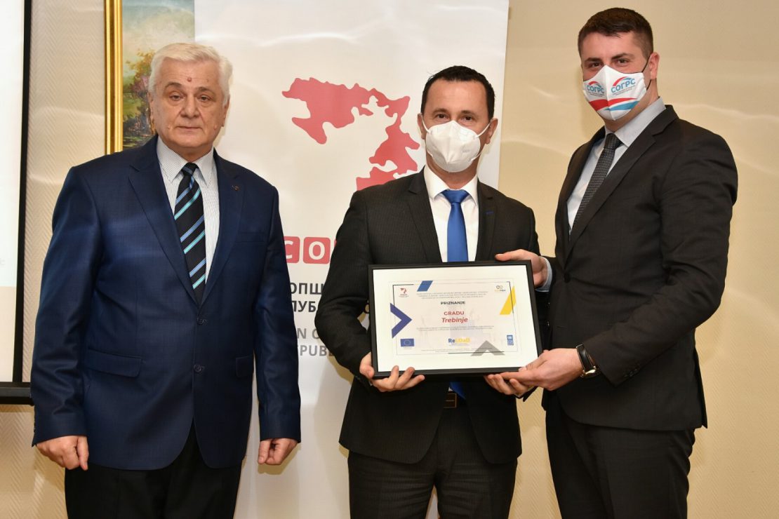 Граду Требињу признање у оквиру пројекта „РеЛОаД“