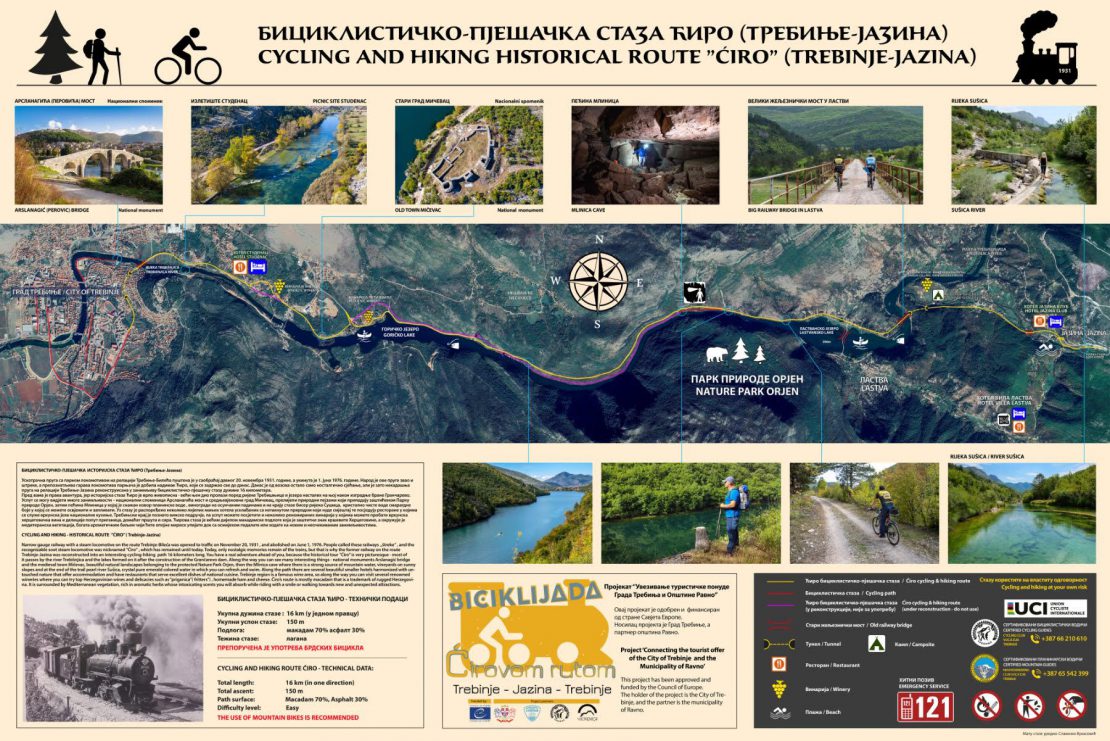 Најава – Бициклијада „Ћировом рутом: Требиње-Јазина-Требиње“
