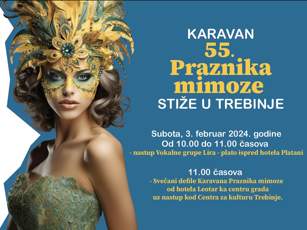 Караван Празника мимозe у суботу у Требињу