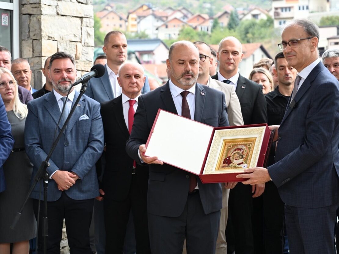 Замјеник градоначелника Требиња Дражен Бошковић на обиљежавању Мале Госпојине у Вишеграду